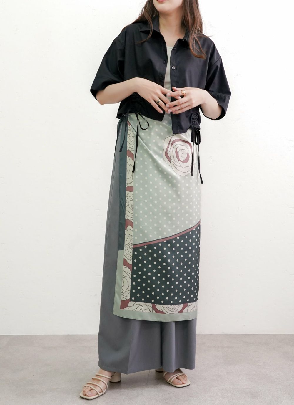 新品 23SS RIPVANWINKLE EXCLUSIVE STOLE 大判ストール ブラック