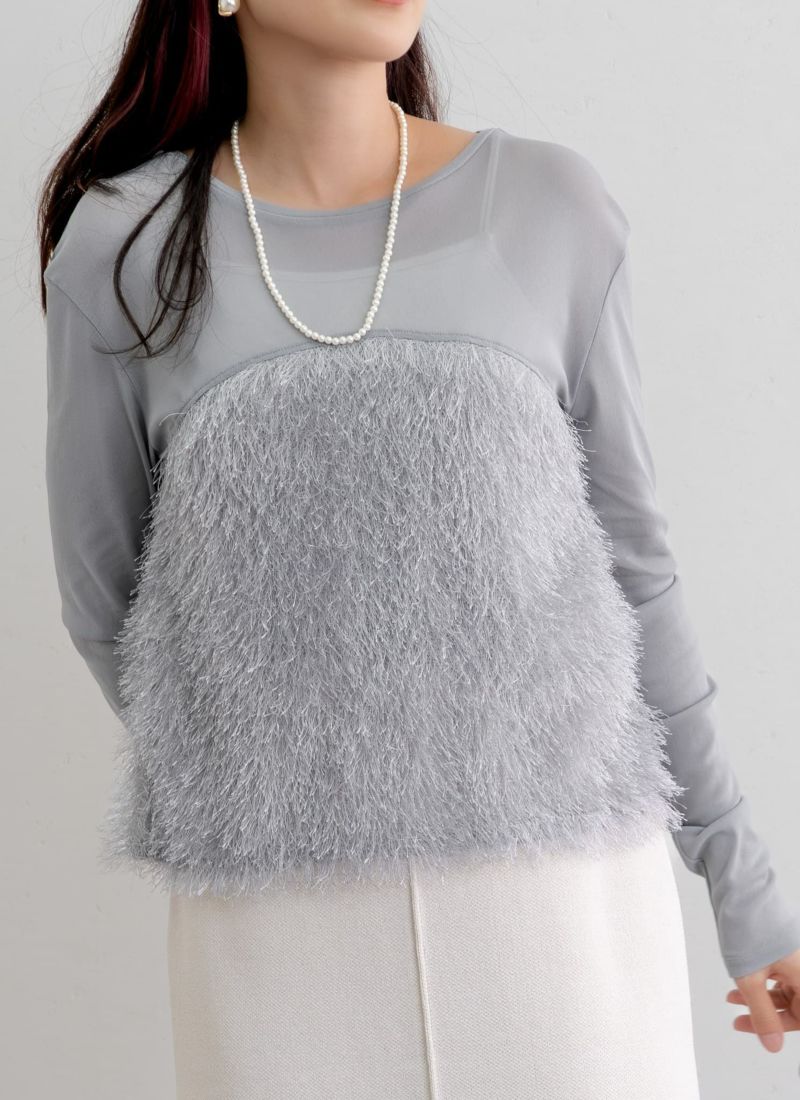 シャイニーラインシアーブルゾン｜レディースファッションrevoam